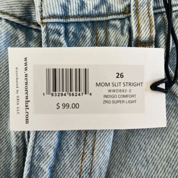 WeWoreWhat mom slit straight jean - Picture 3 of 3